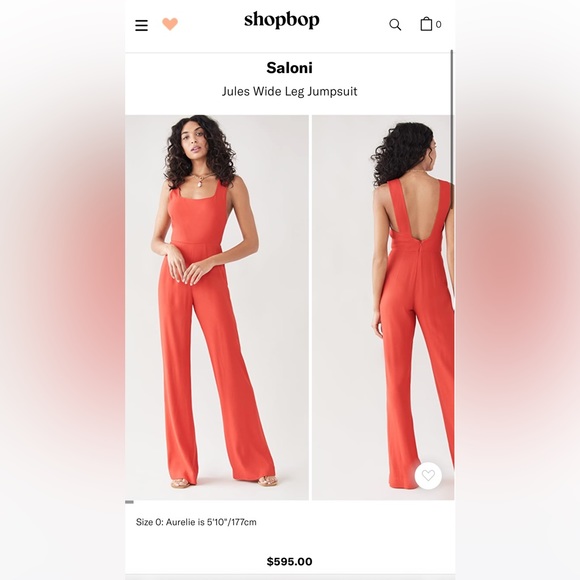 Brand new (unworn, with tag) Saloni Jules Jumpsuit (2)
